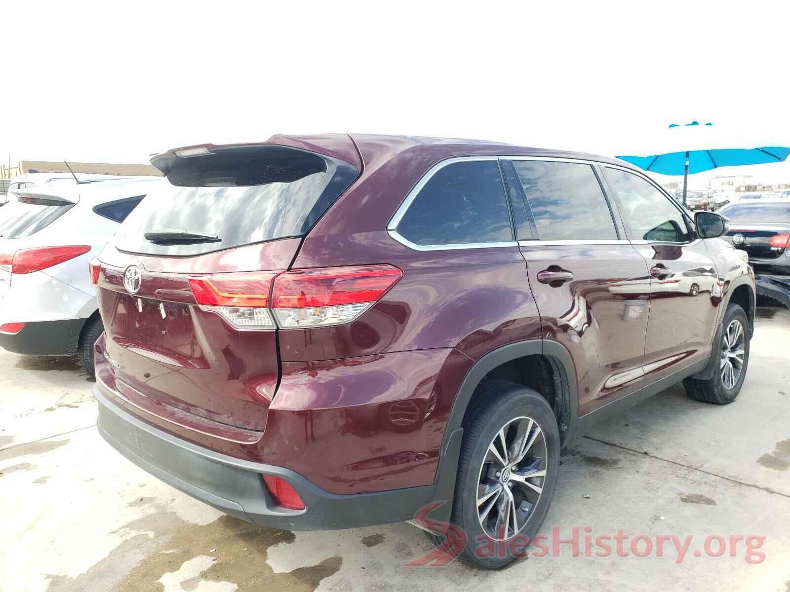 5TDZZRFH6KS301077 2019 TOYOTA HIGHLANDER