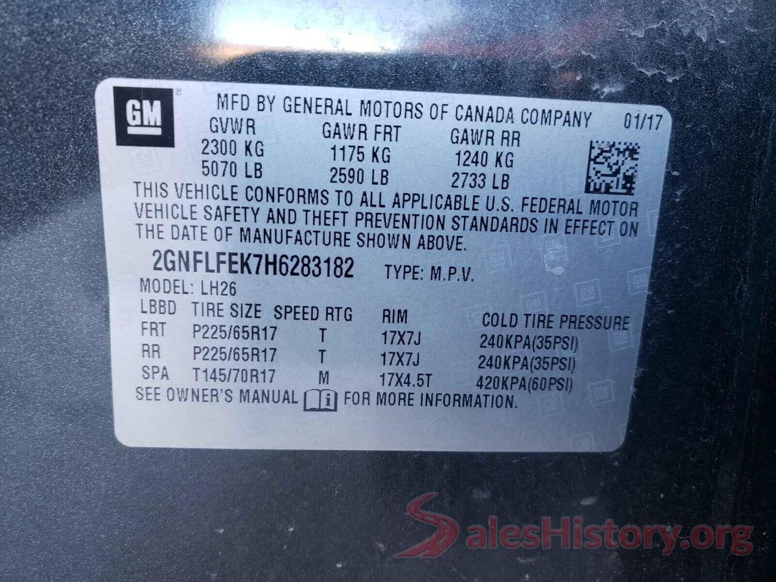 2GNFLFEK7H6283182 2017 CHEVROLET EQUINOX