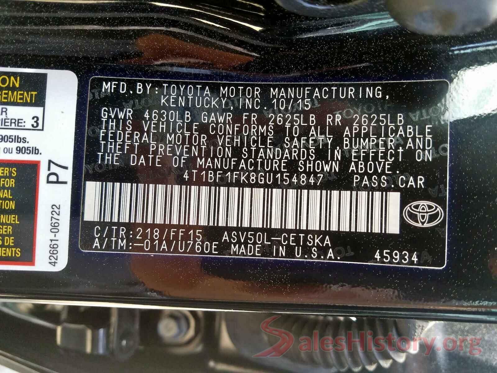 4T1BF1FK8GU154847 2016 TOYOTA CAMRY