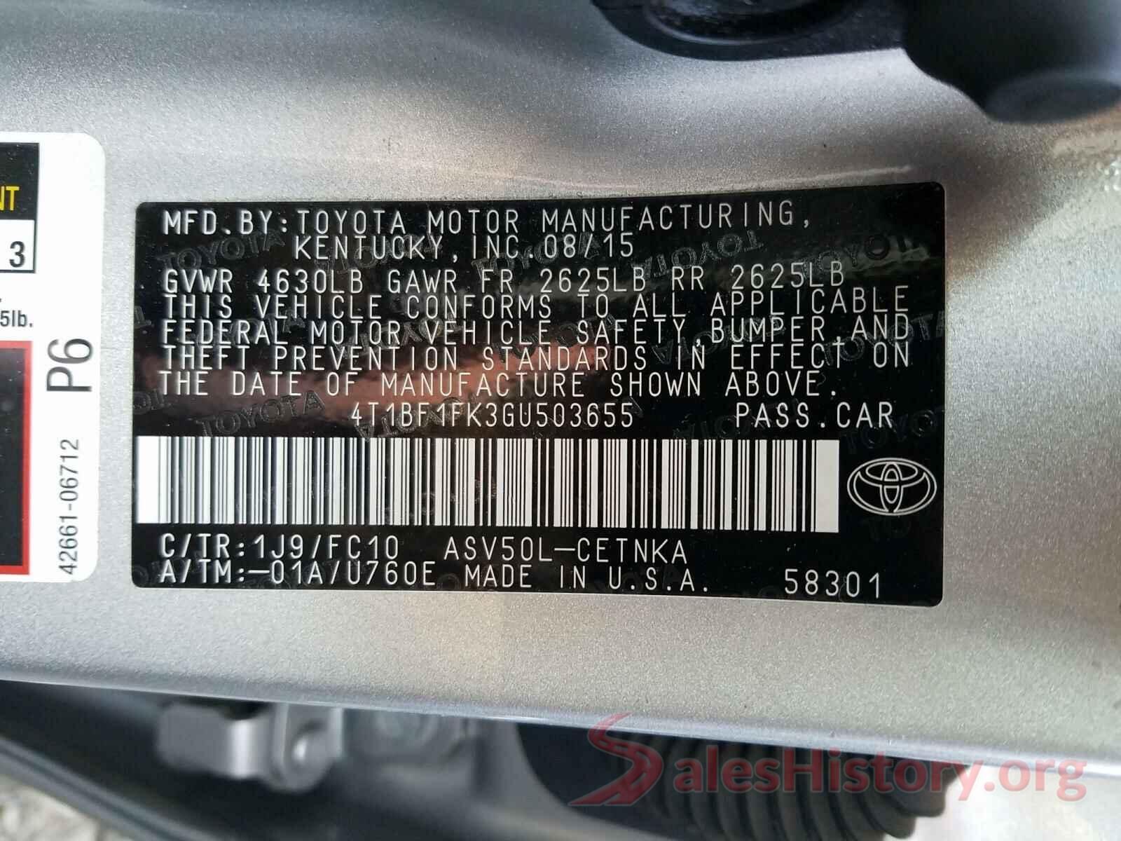 4T1BF1FK3GU503655 2016 TOYOTA CAMRY