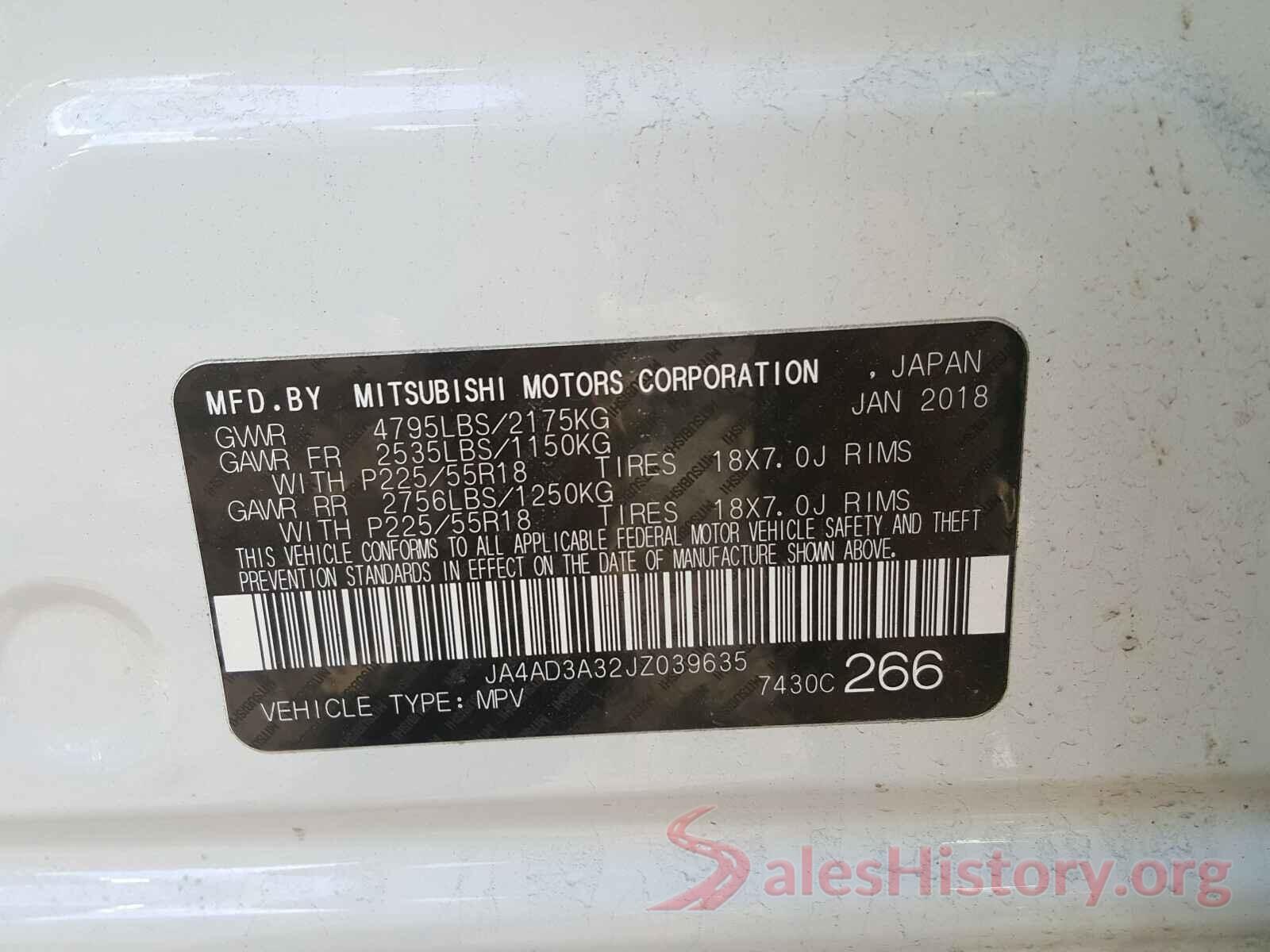 JA4AD3A32JZ039635 2018 MITSUBISHI OUTLANDER