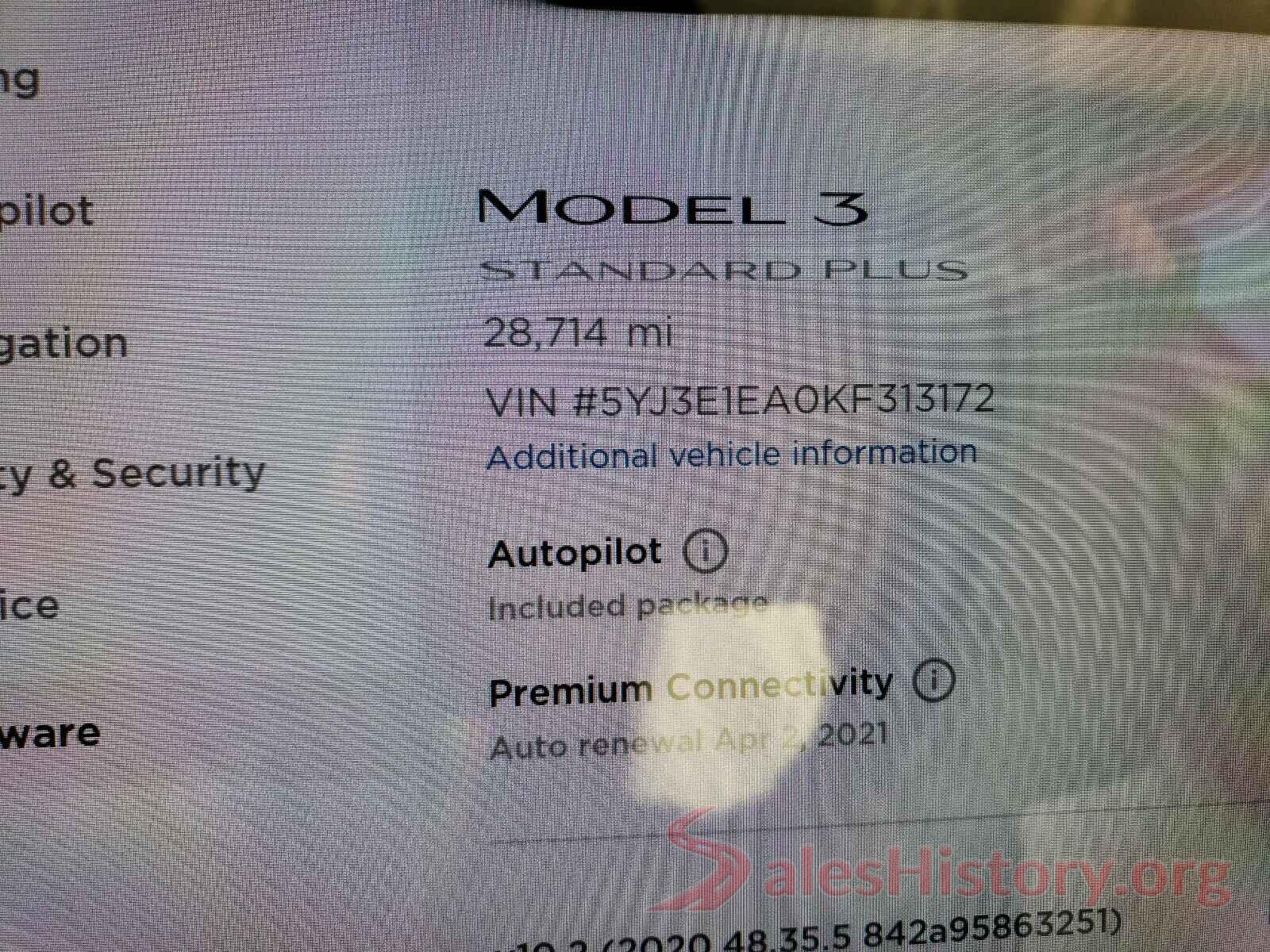 5YJ3E1EA0KF313172 2019 TESLA MODEL 3