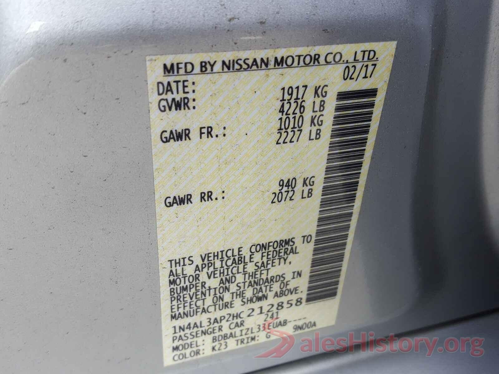 1N4AL3AP2HC212858 2017 NISSAN ALTIMA