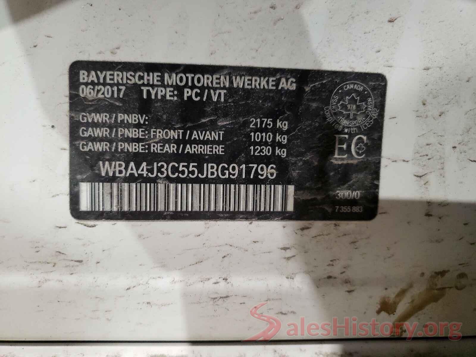 WBA4J3C55JBG91796 2018 BMW 4 SERIES