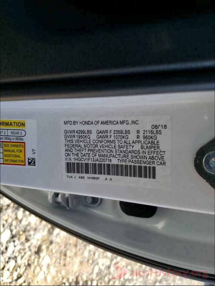 1HGCV1F13JA220718 2018 HONDA ACCORD