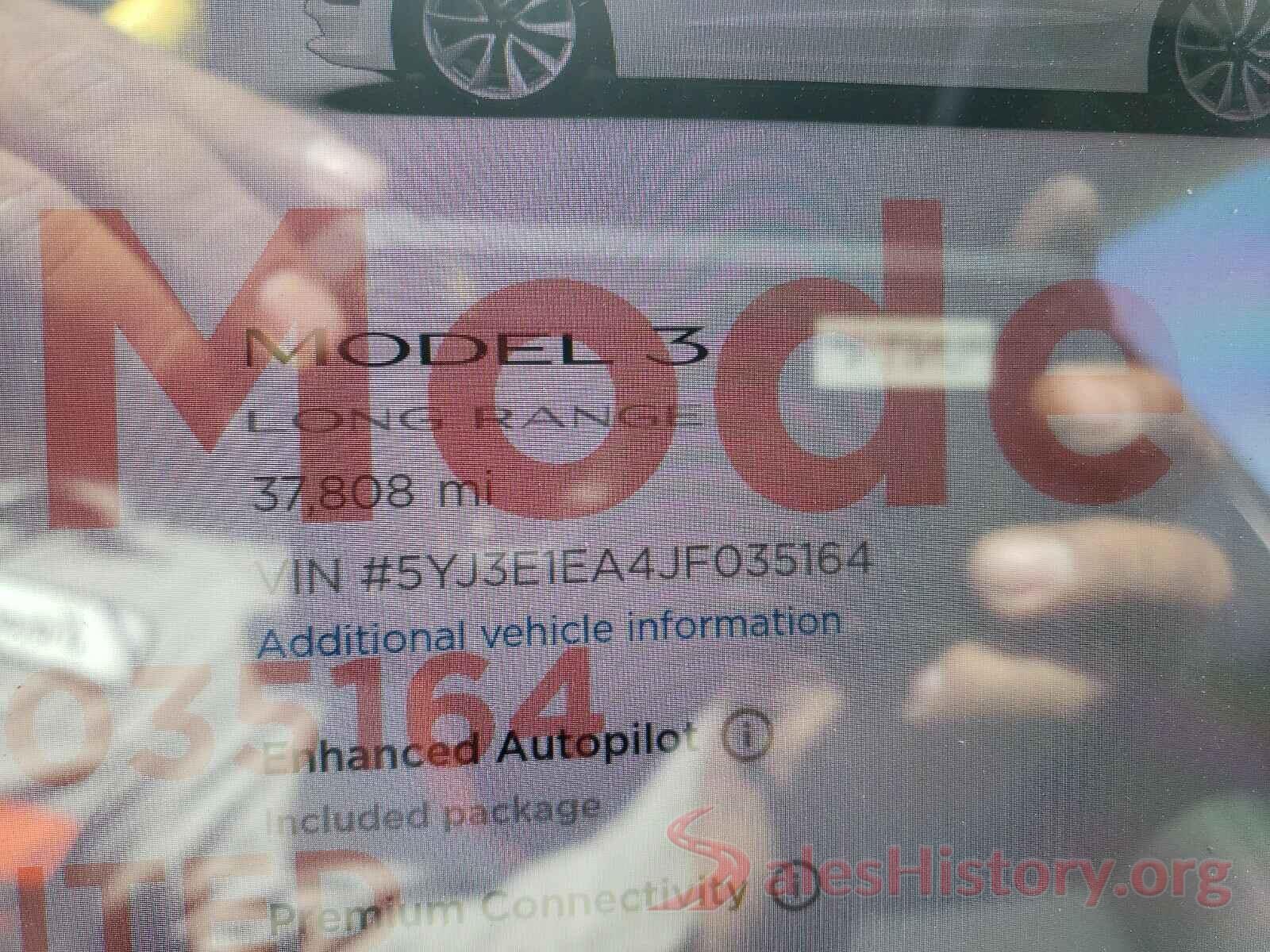 5YJ3E1EA4JF035164 2018 TESLA MODEL 3