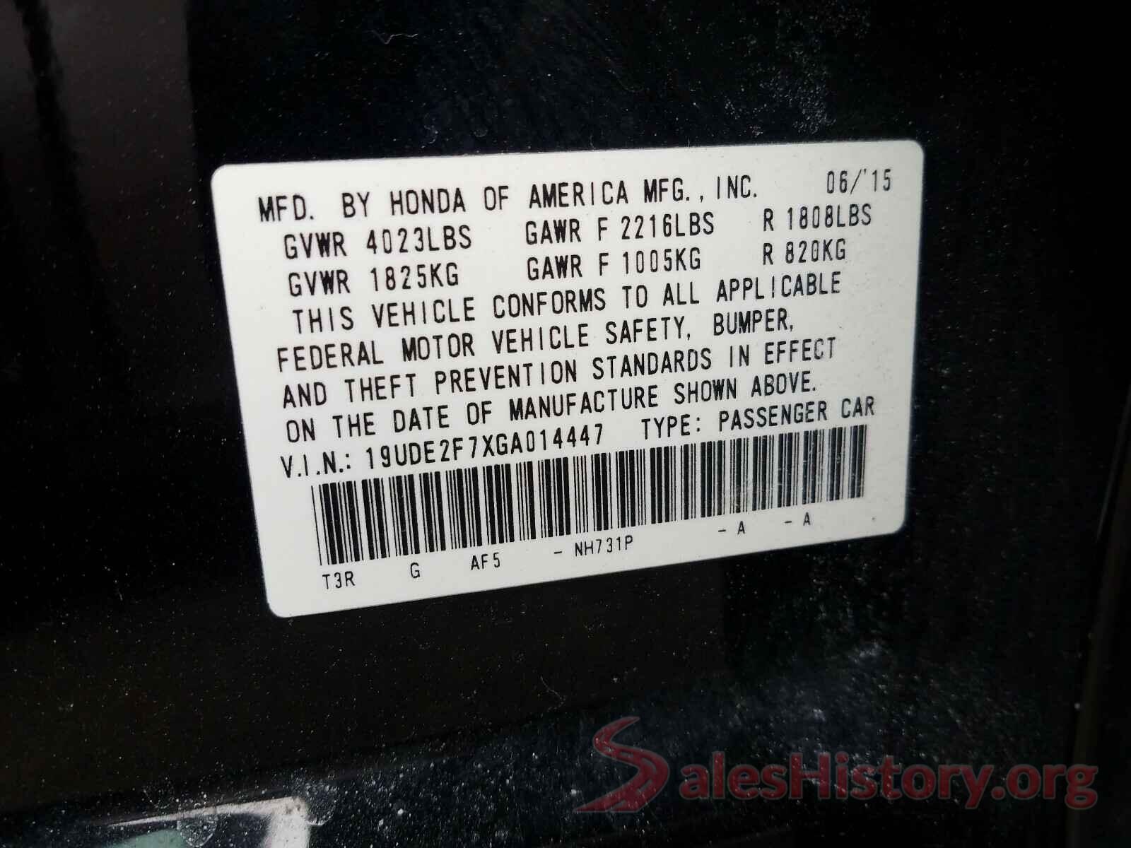 19UDE2F7XGA014447 2016 ACURA ILX