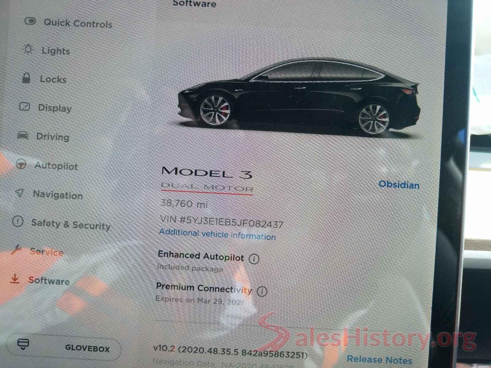 5YJ3E1EB5JF082437 2018 TESLA MODEL 3