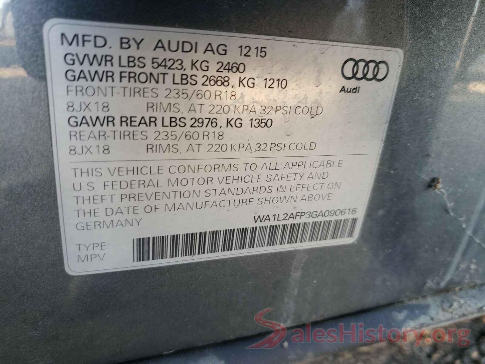 WA1L2AFP3GA090616 2016 AUDI Q5