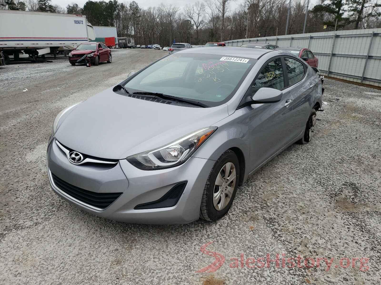 5NPDH4AE7GH690614 2016 HYUNDAI ELANTRA