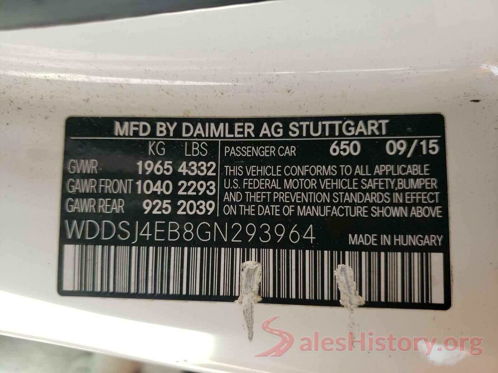 WDDSJ4EB8GN293964 2016 MERCEDES-BENZ C CLASS