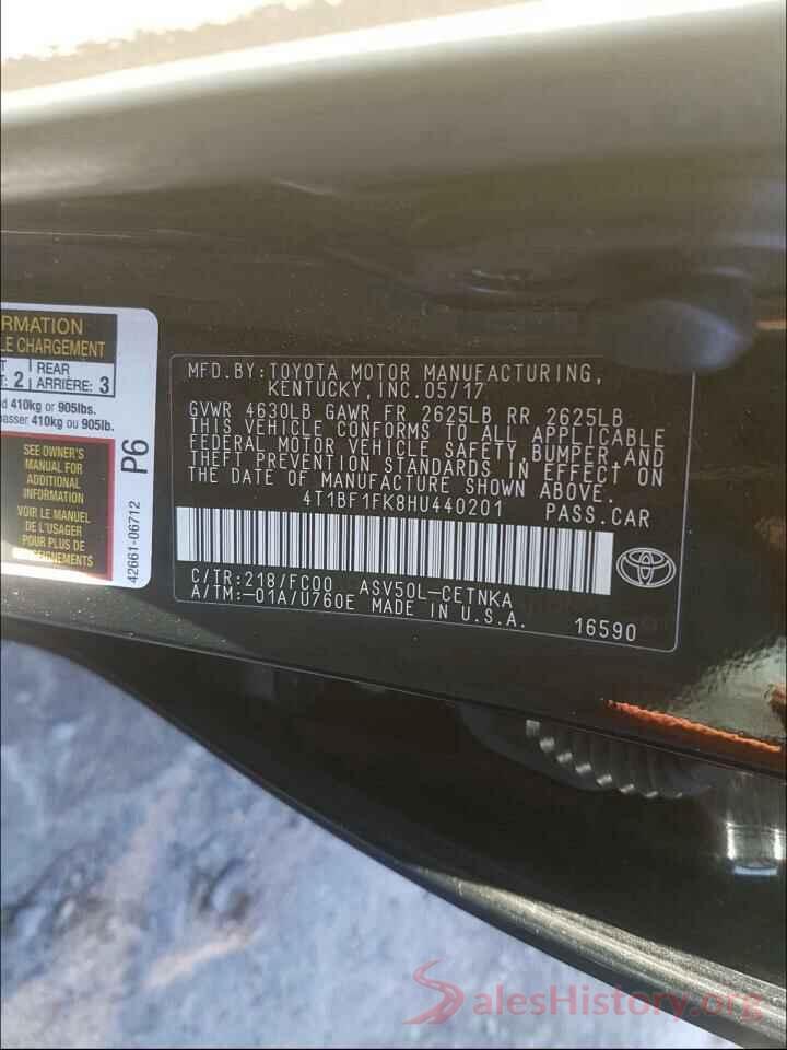 4T1BF1FK8HU440201 2017 TOYOTA CAMRY