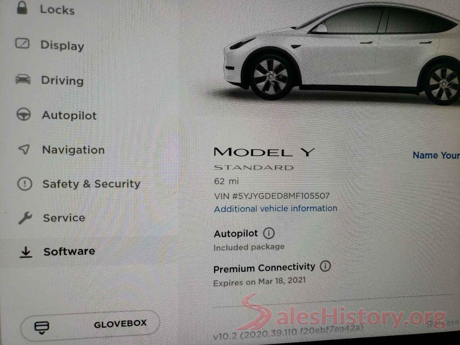 5YJYGDED8MF105507 2021 TESLA MODEL Y