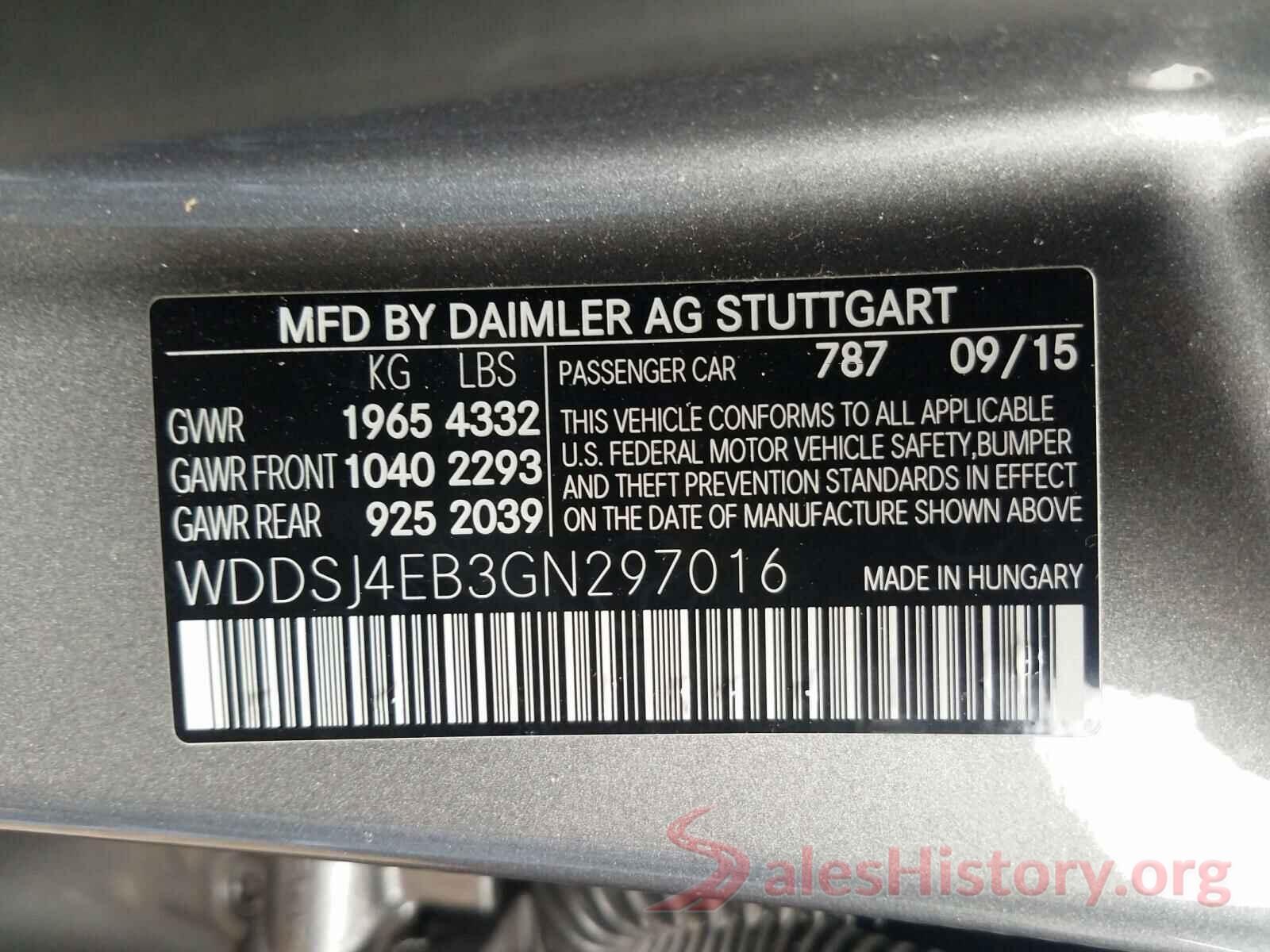 WDDSJ4EB3GN297016 2016 MERCEDES-BENZ C CLASS