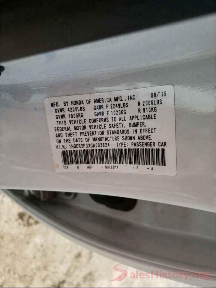 1HGCR2F3XGA003624 2016 HONDA ACCORD