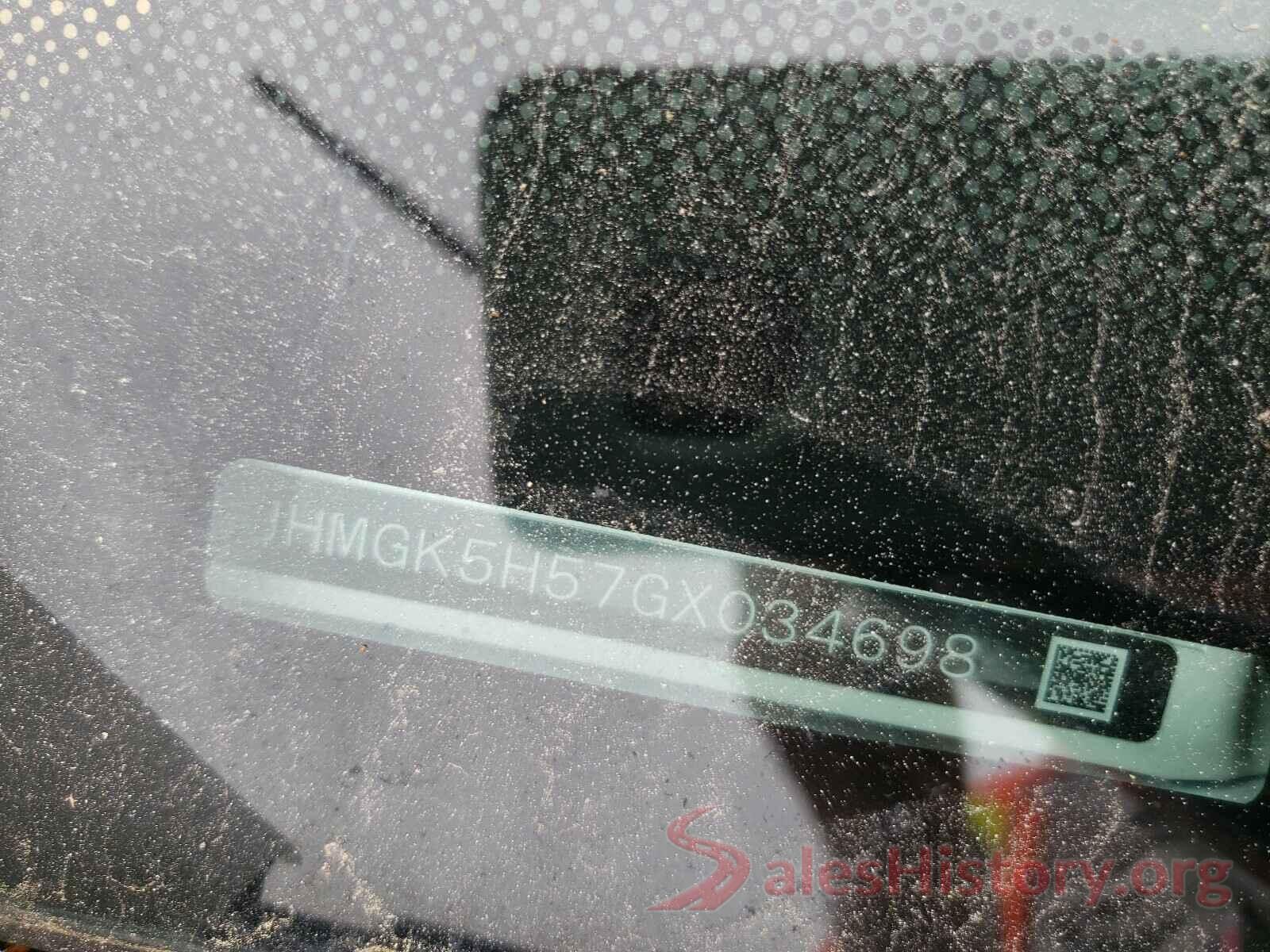 JHMGK5H57GX034698 2016 HONDA FIT