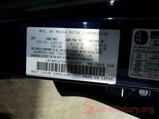 JM1BM1W70G1281387 2016 MAZDA 3