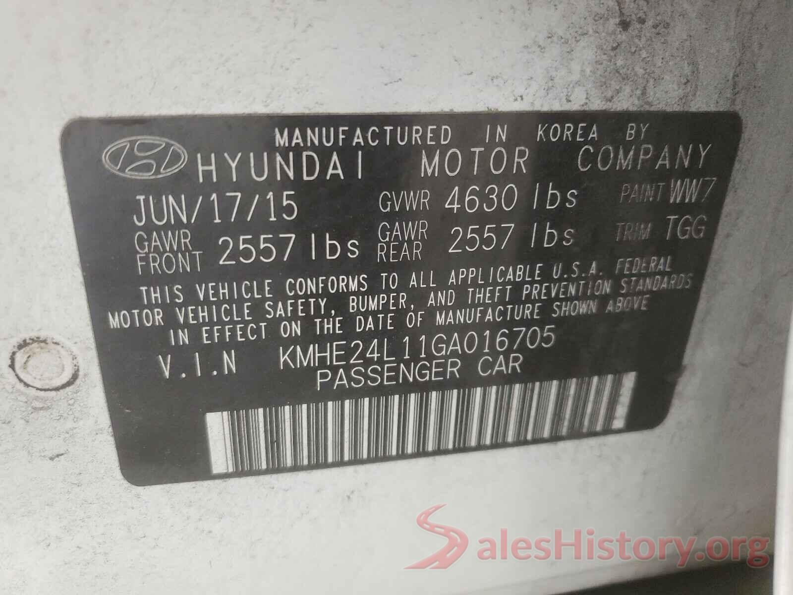 KMHE24L11GA016705 2016 HYUNDAI SONATA