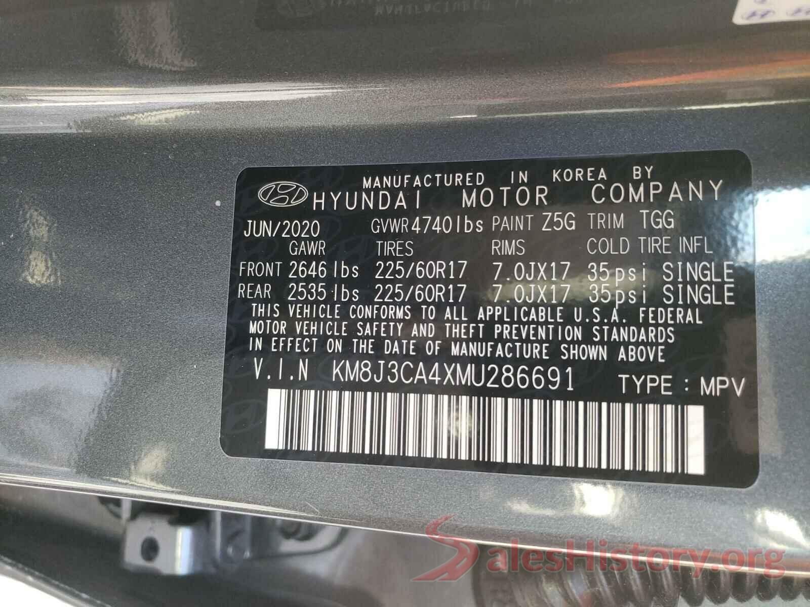 KM8J3CA4XMU286691 2021 HYUNDAI TUCSON