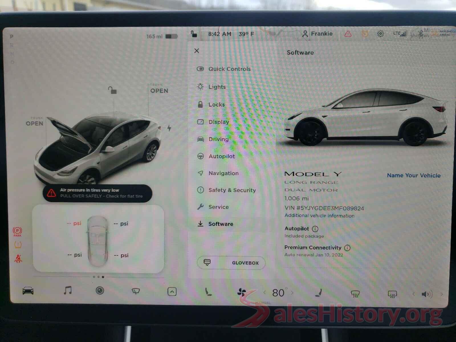 5YJYGDEE3MF089824 2021 TESLA MODEL Y