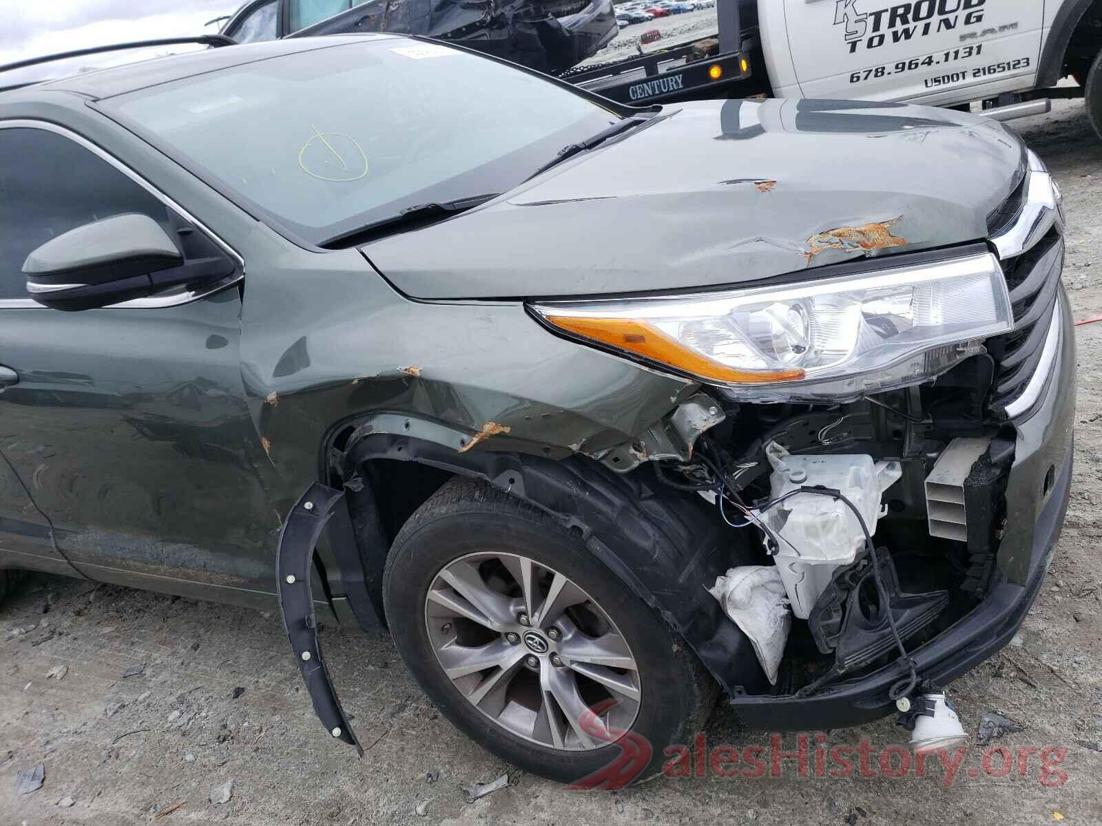 5TDZKRFH5GS142998 2016 TOYOTA HIGHLANDER