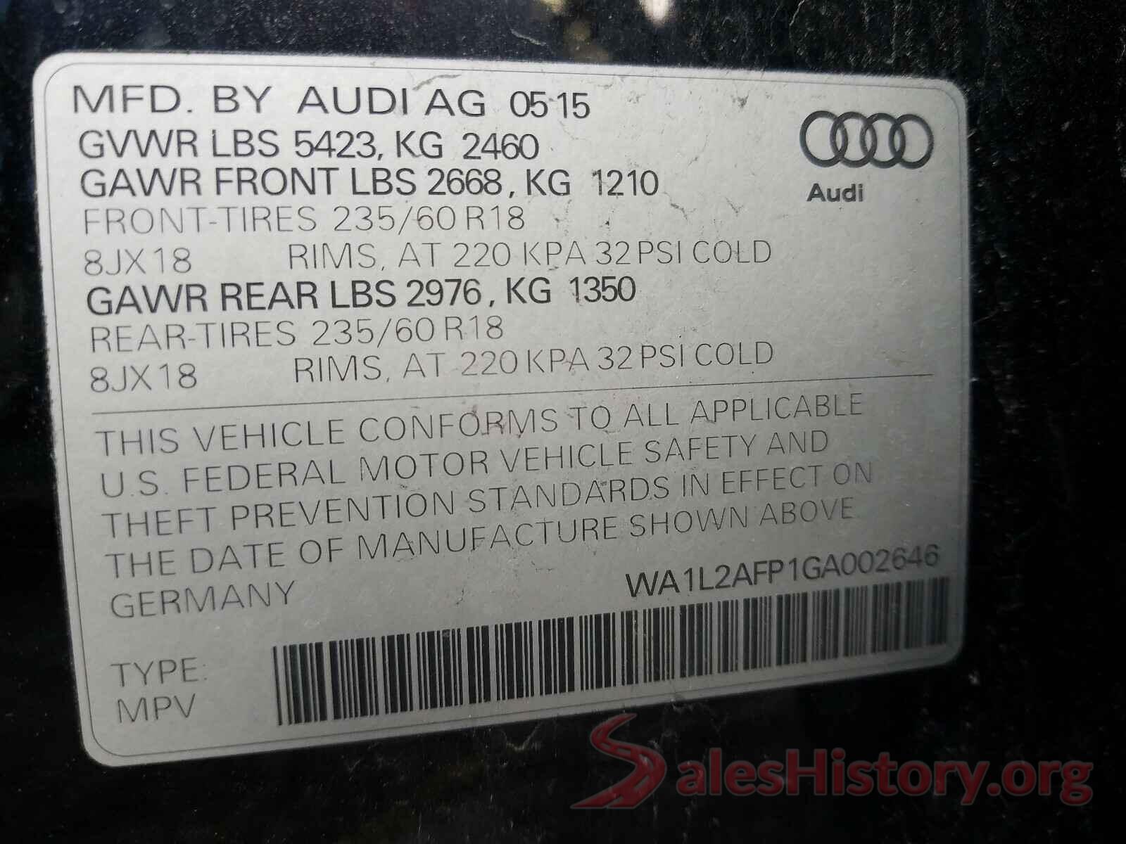 WA1L2AFP1GA002646 2016 AUDI Q5