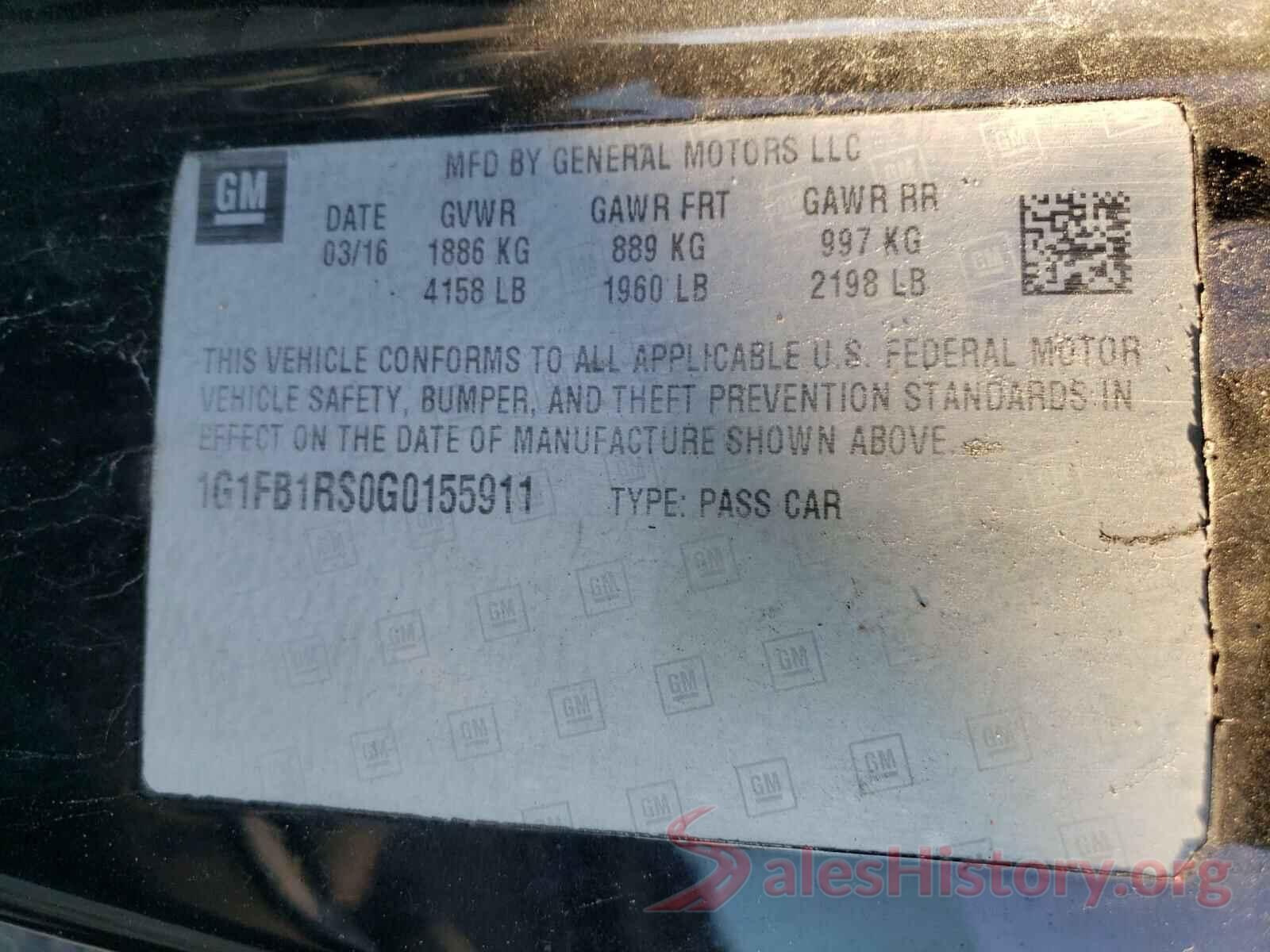 1G1FB1RS0G0155911 2016 CHEVROLET CAMARO