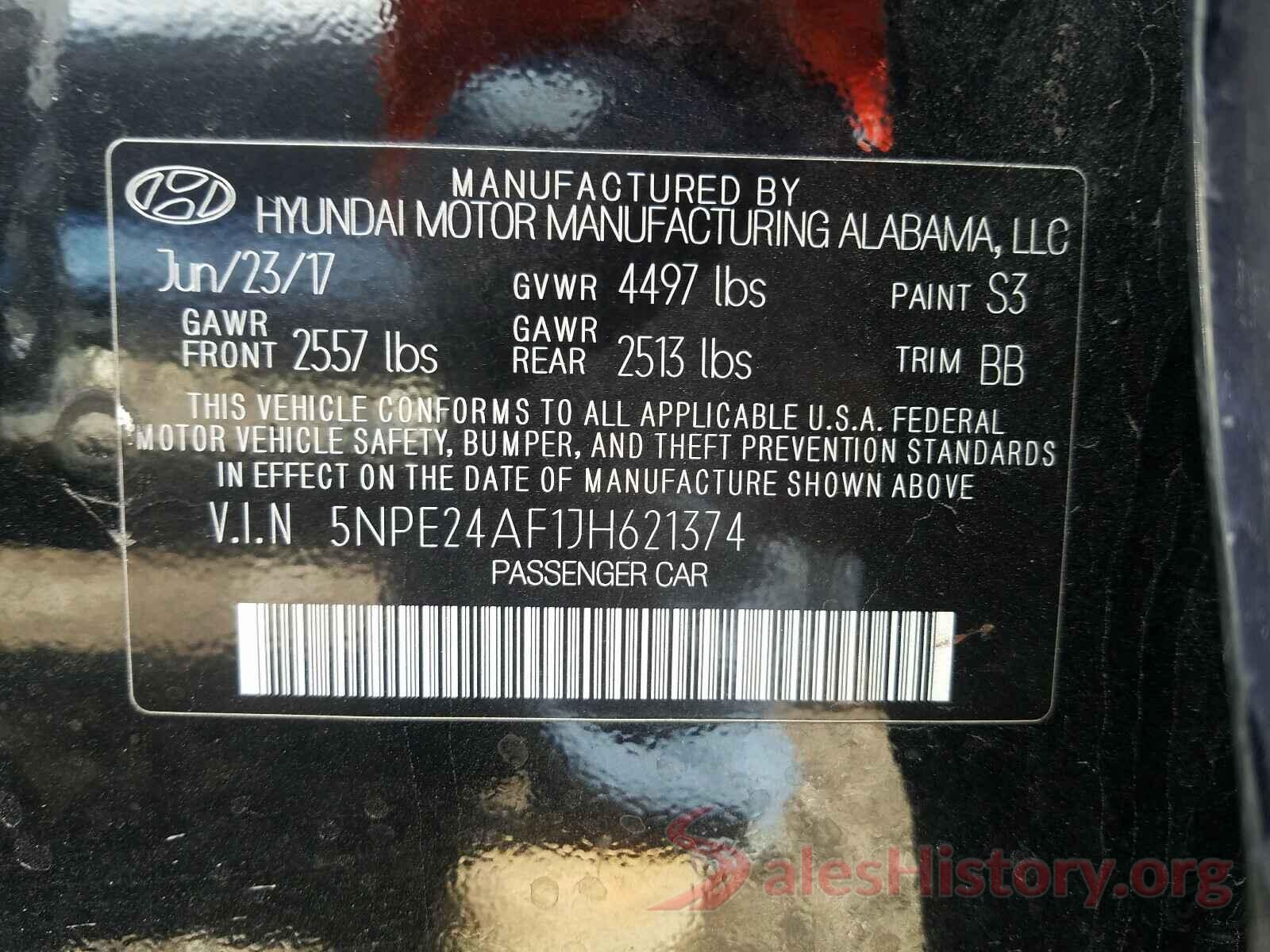 5NPE24AF1JH621374 2018 HYUNDAI SONATA