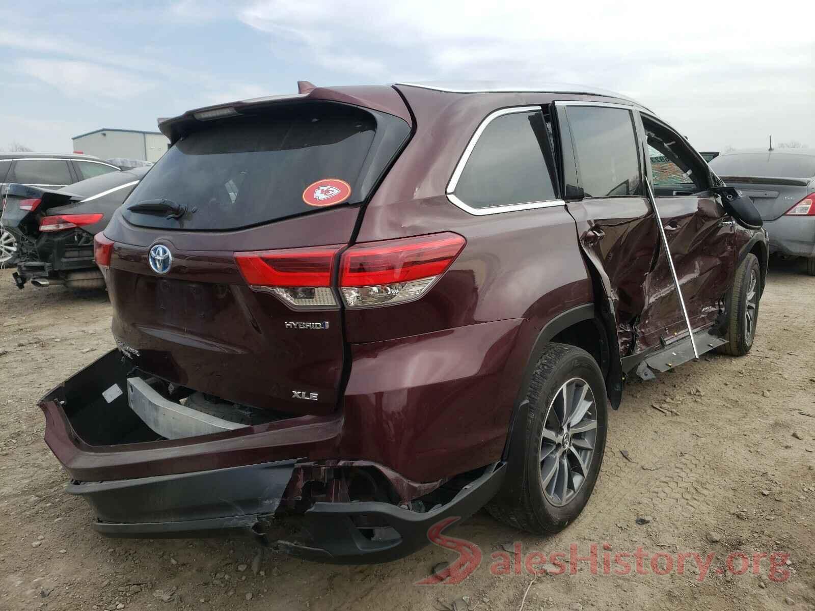 5TDJGRFH2KS075784 2019 TOYOTA HIGHLANDER