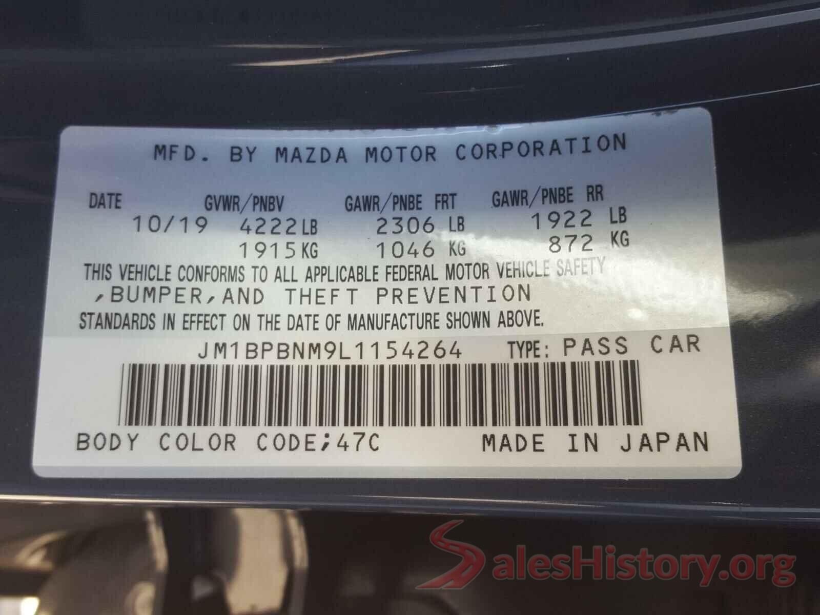 JM1BPBNM9L1154264 2020 MAZDA 3