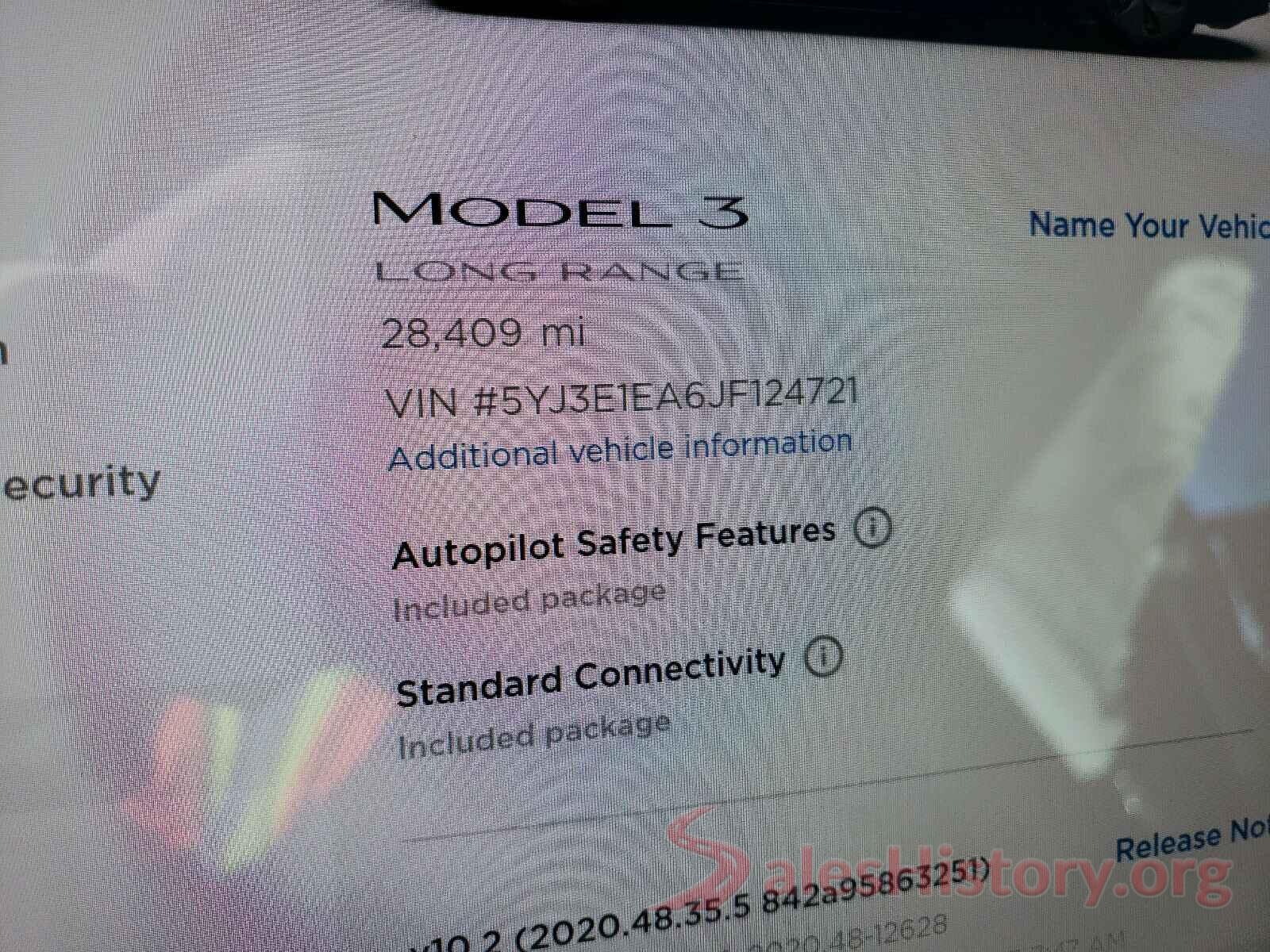 5YJ3E1EA6JF124721 2018 TESLA MODEL 3