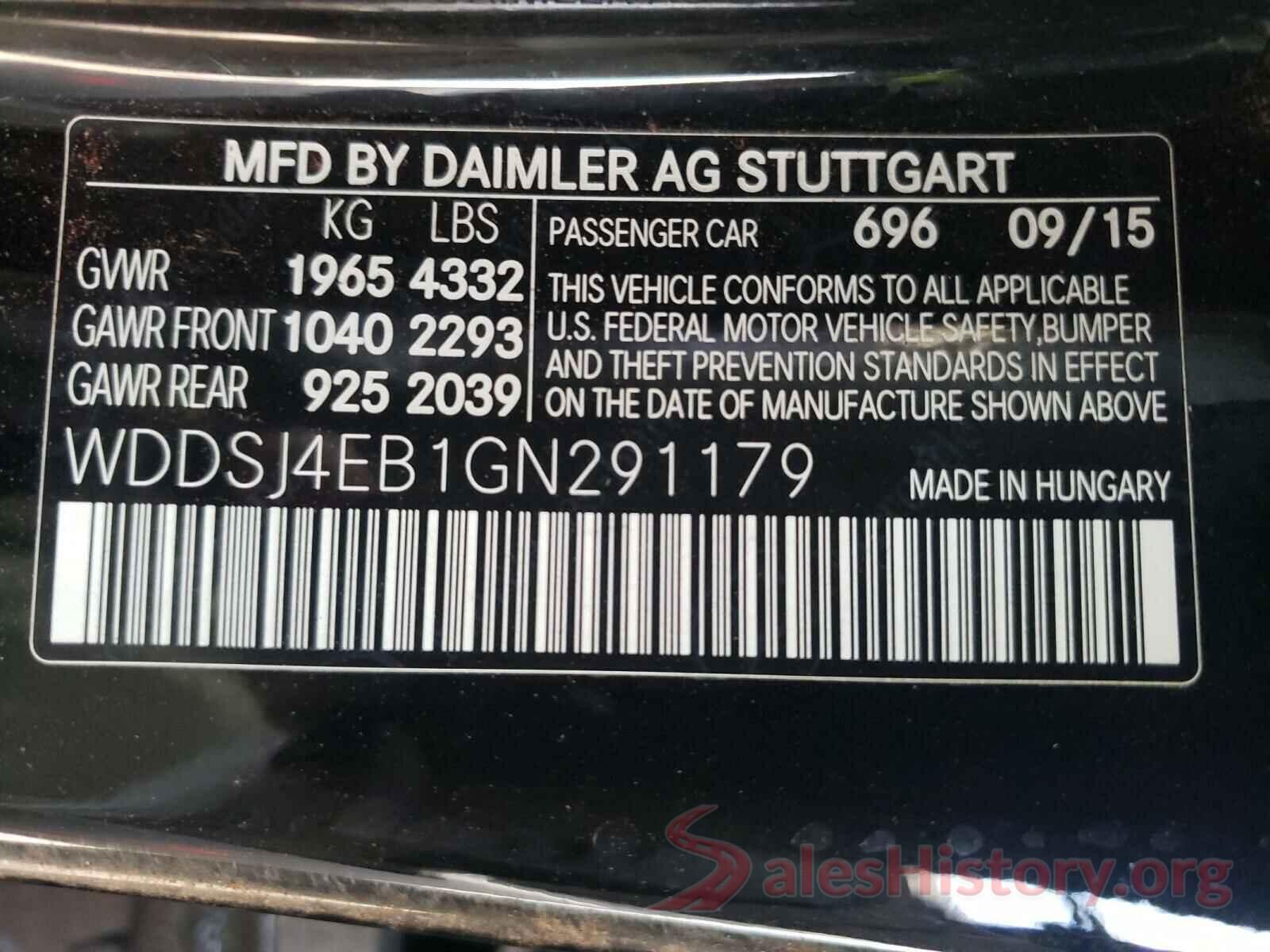 WDDSJ4EB1GN291179 2016 MERCEDES-BENZ C CLASS