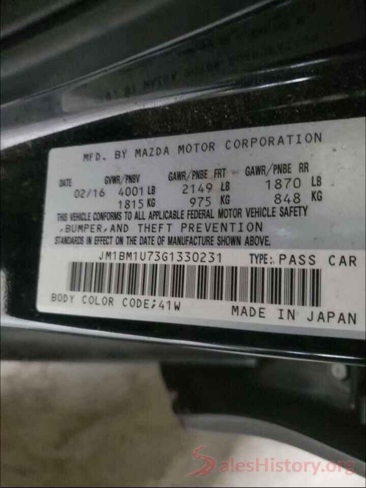 JM1BM1U73G1330231 2016 MAZDA 3