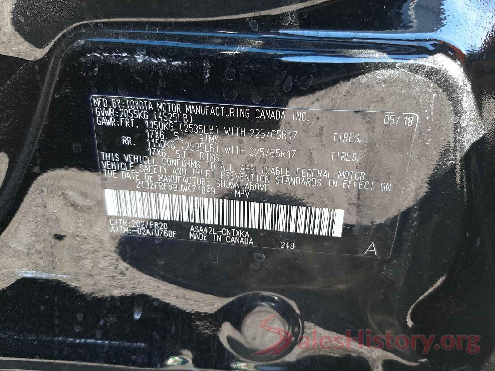 2T3ZFREV9JW471849 2018 TOYOTA RAV4