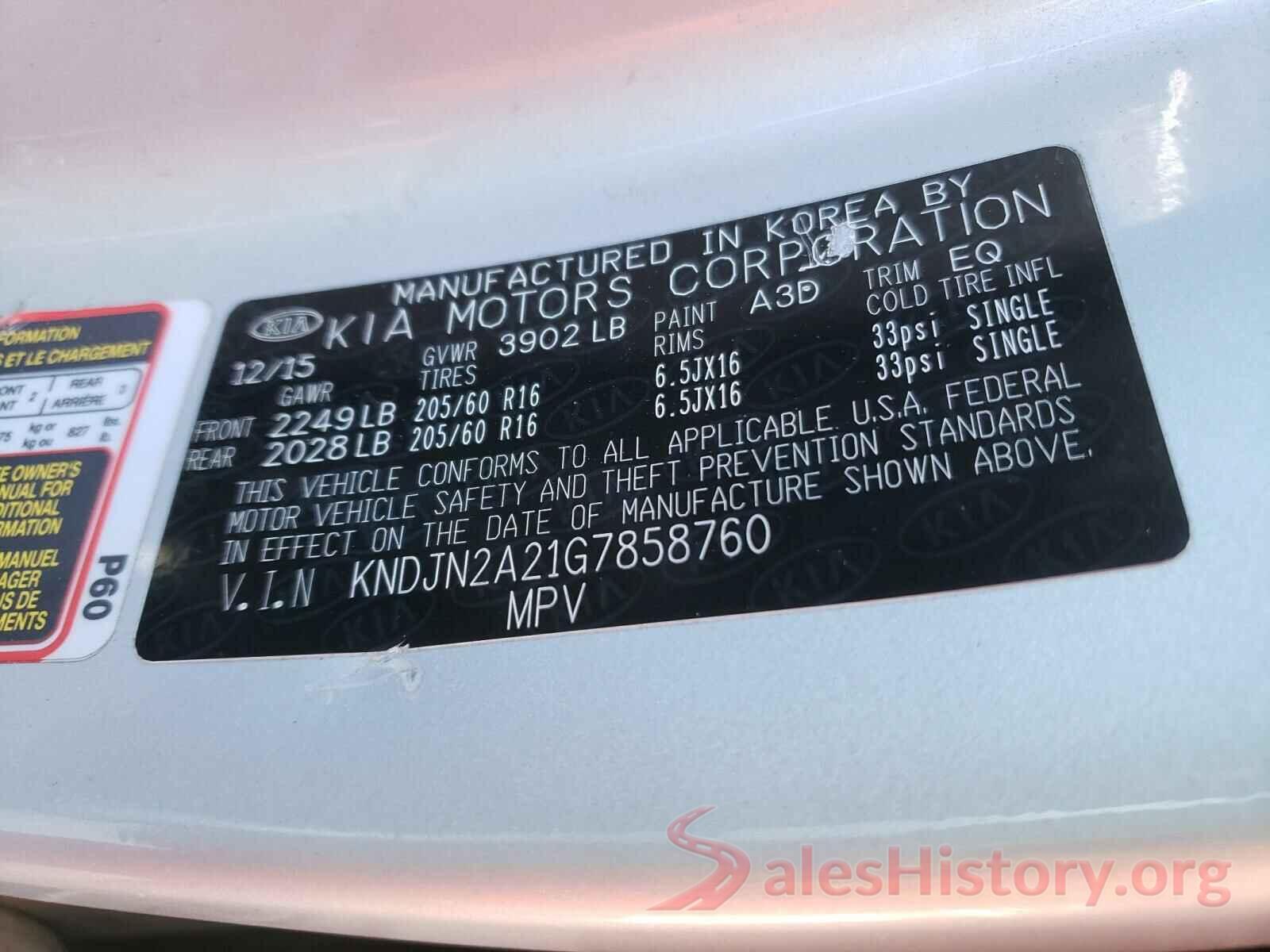 KNDJN2A21G7858760 2016 KIA SOUL