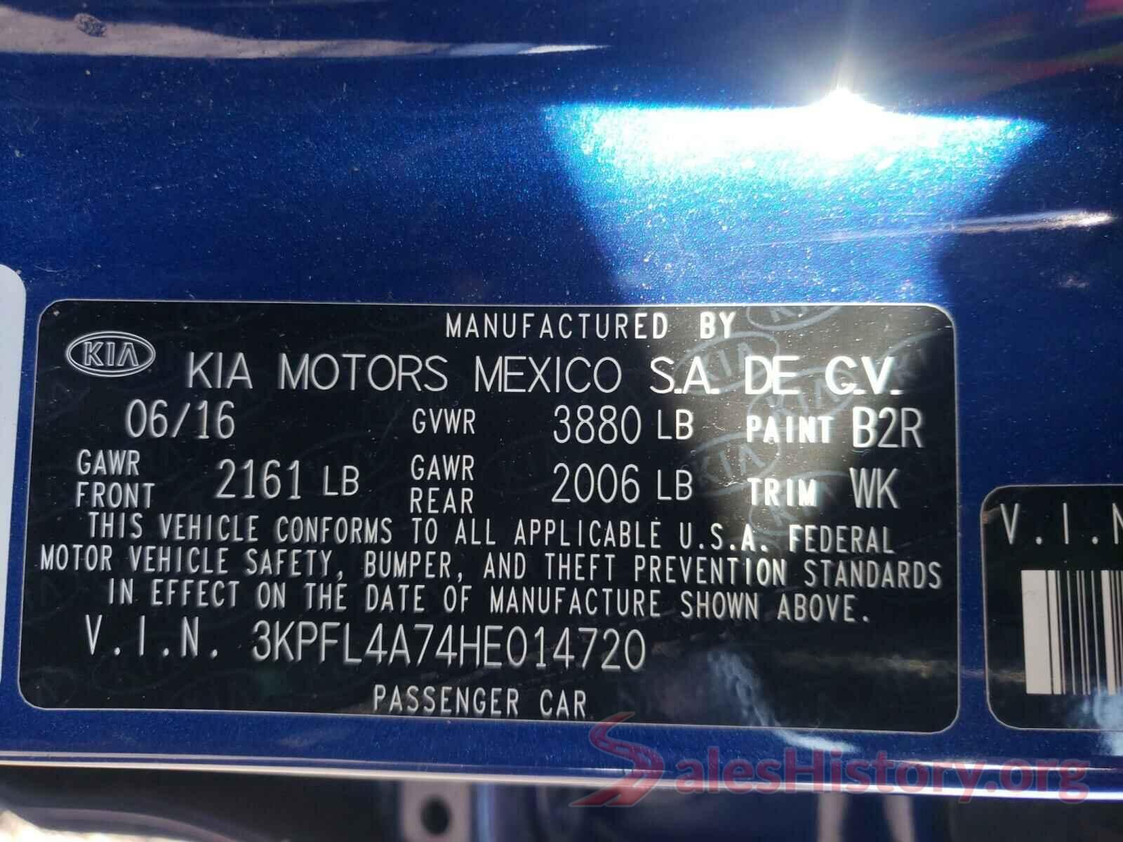 3KPFL4A74HE014720 2017 KIA FORTE