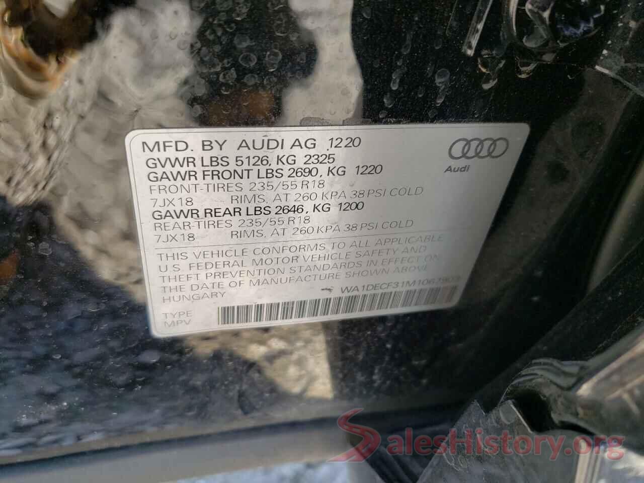 WA1DECF31M1067903 2021 AUDI Q3