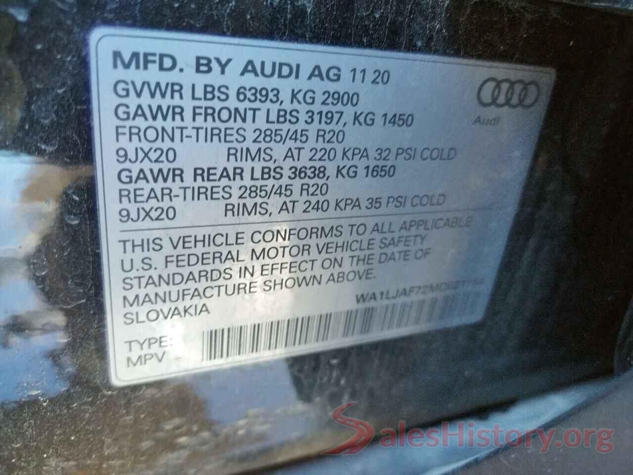 WA1LJAF72MD021154 2021 AUDI Q7