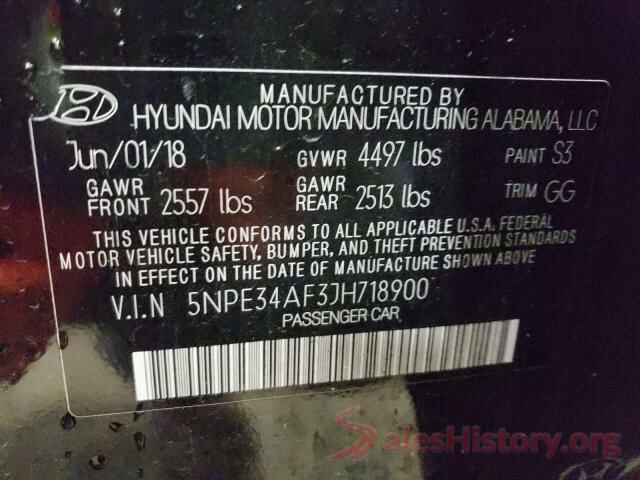 5NPE34AF3JH718900 2018 HYUNDAI SONATA