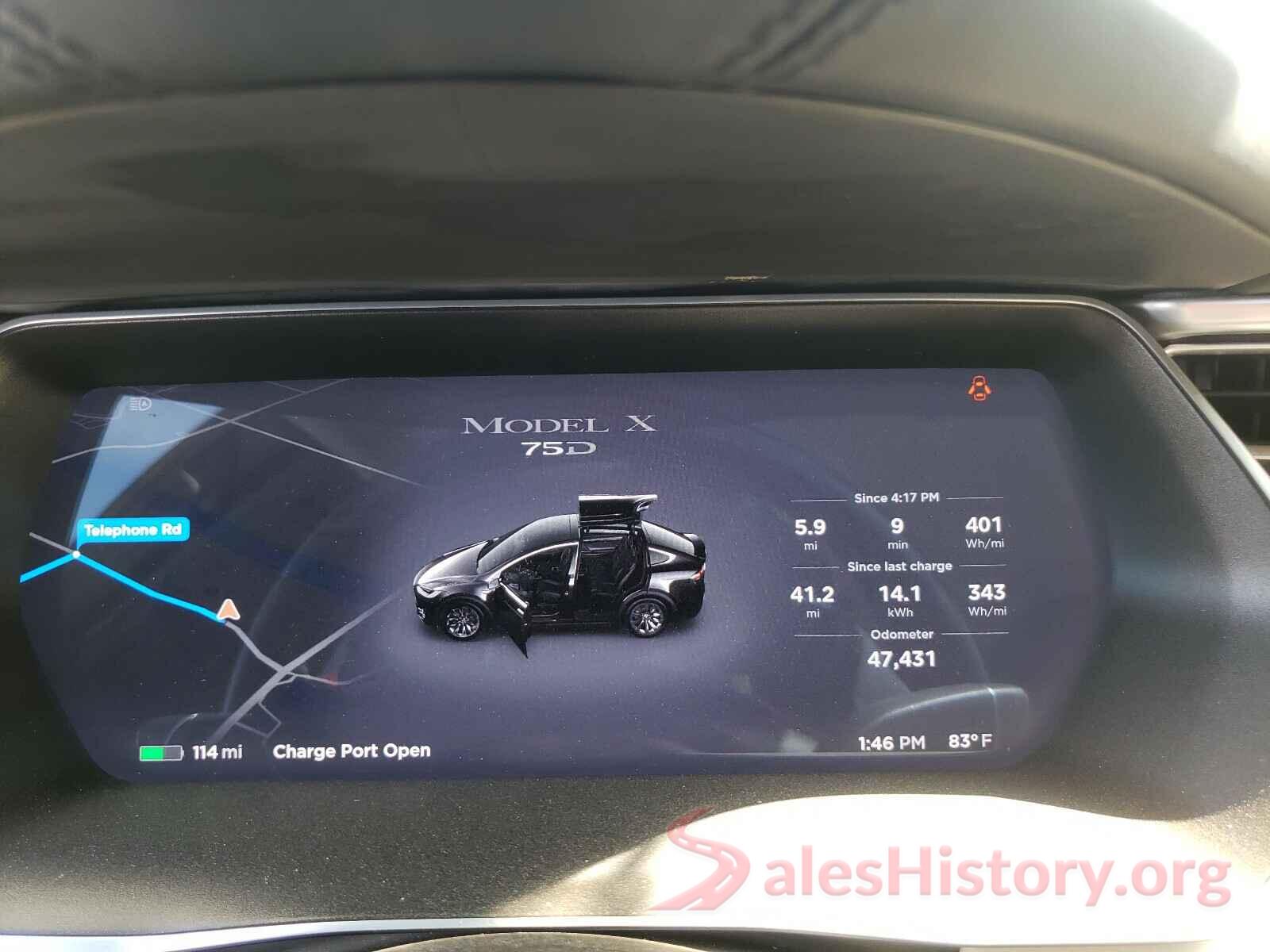 5YJXCAE25HF068250 2017 TESLA MODEL X