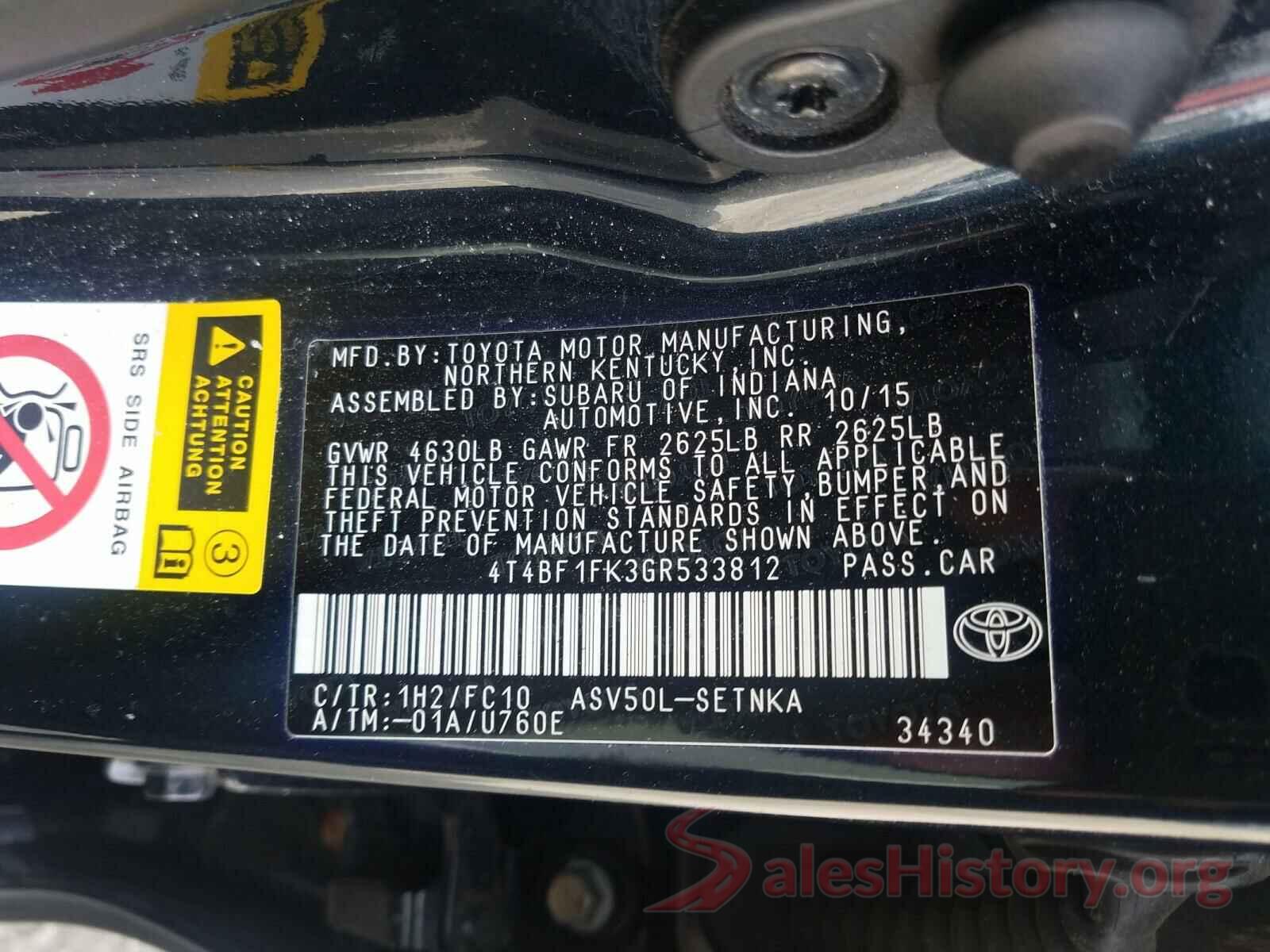 4T4BF1FK3GR533812 2016 TOYOTA CAMRY