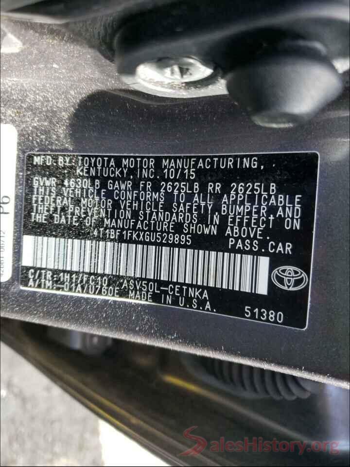 4T1BF1FKXGU529895 2016 TOYOTA CAMRY