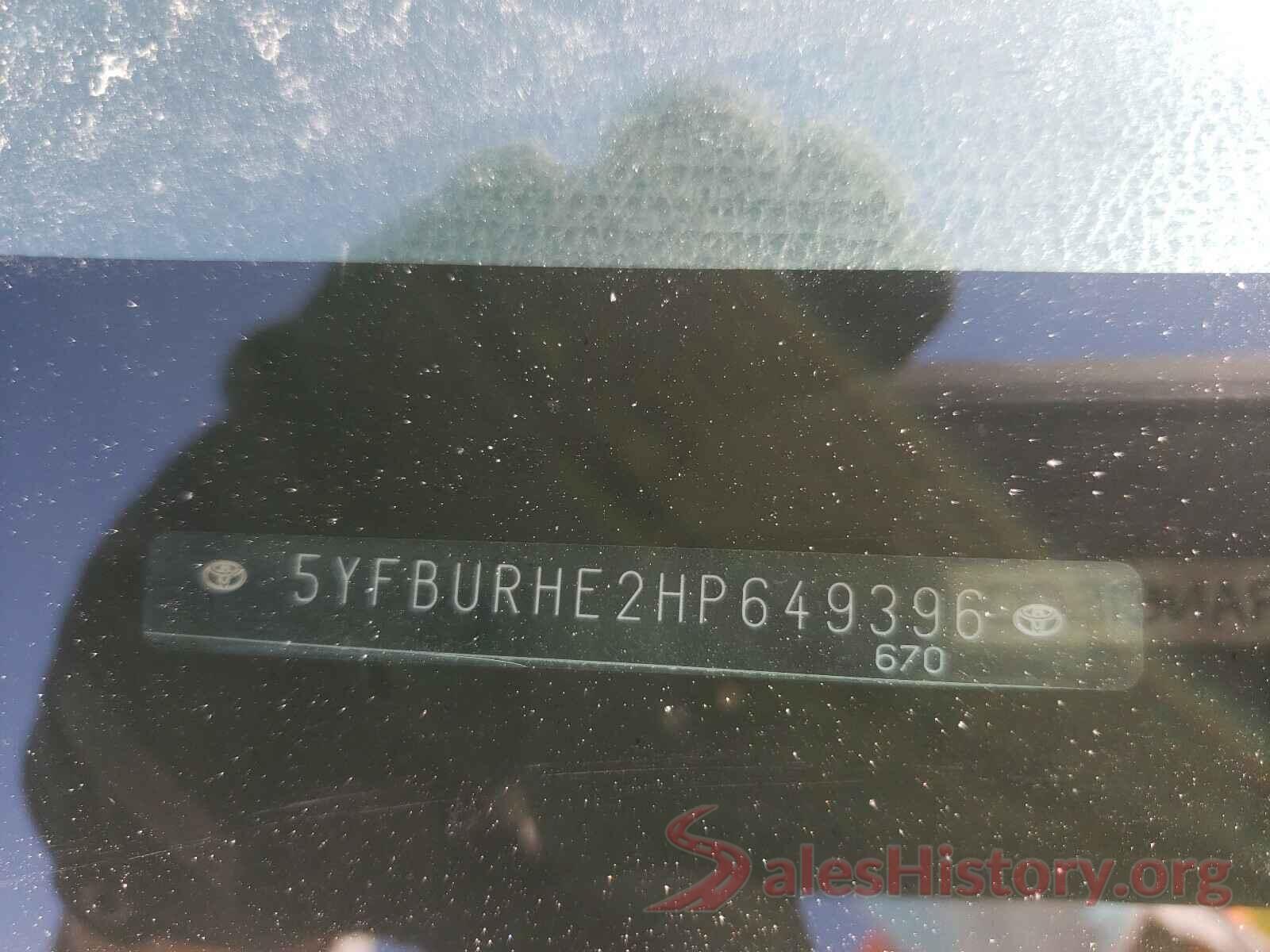 5YFBURHE2HP649396 2017 TOYOTA COROLLA