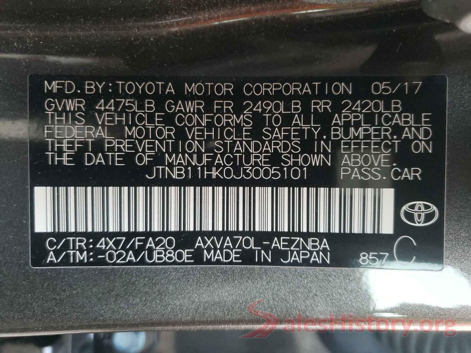 JTNB11HK0J3005101 2018 TOYOTA CAMRY