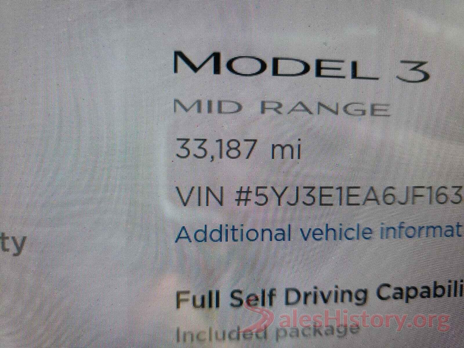 5YJ3E1EA6JF163566 2018 TESLA MODEL 3