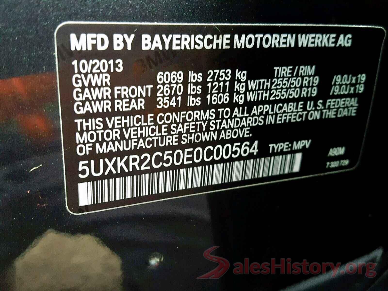5UXKR2C50E0C00564 2014 BMW X5 SDRIVE3