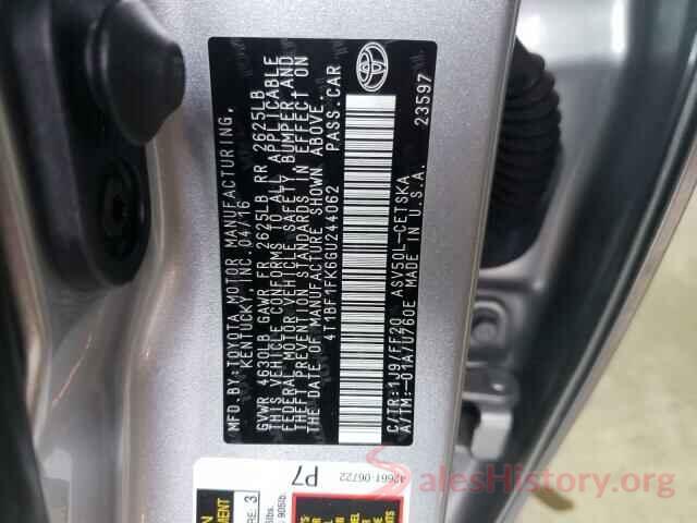 4T1BF1FK6GU244062 2016 TOYOTA CAMRY