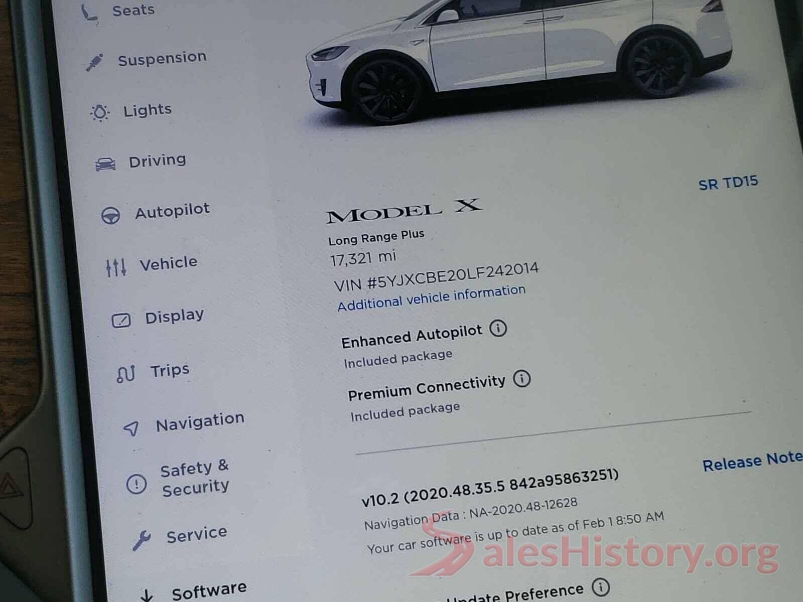 5YJXCBE20LF242014 2020 TESLA MODEL X