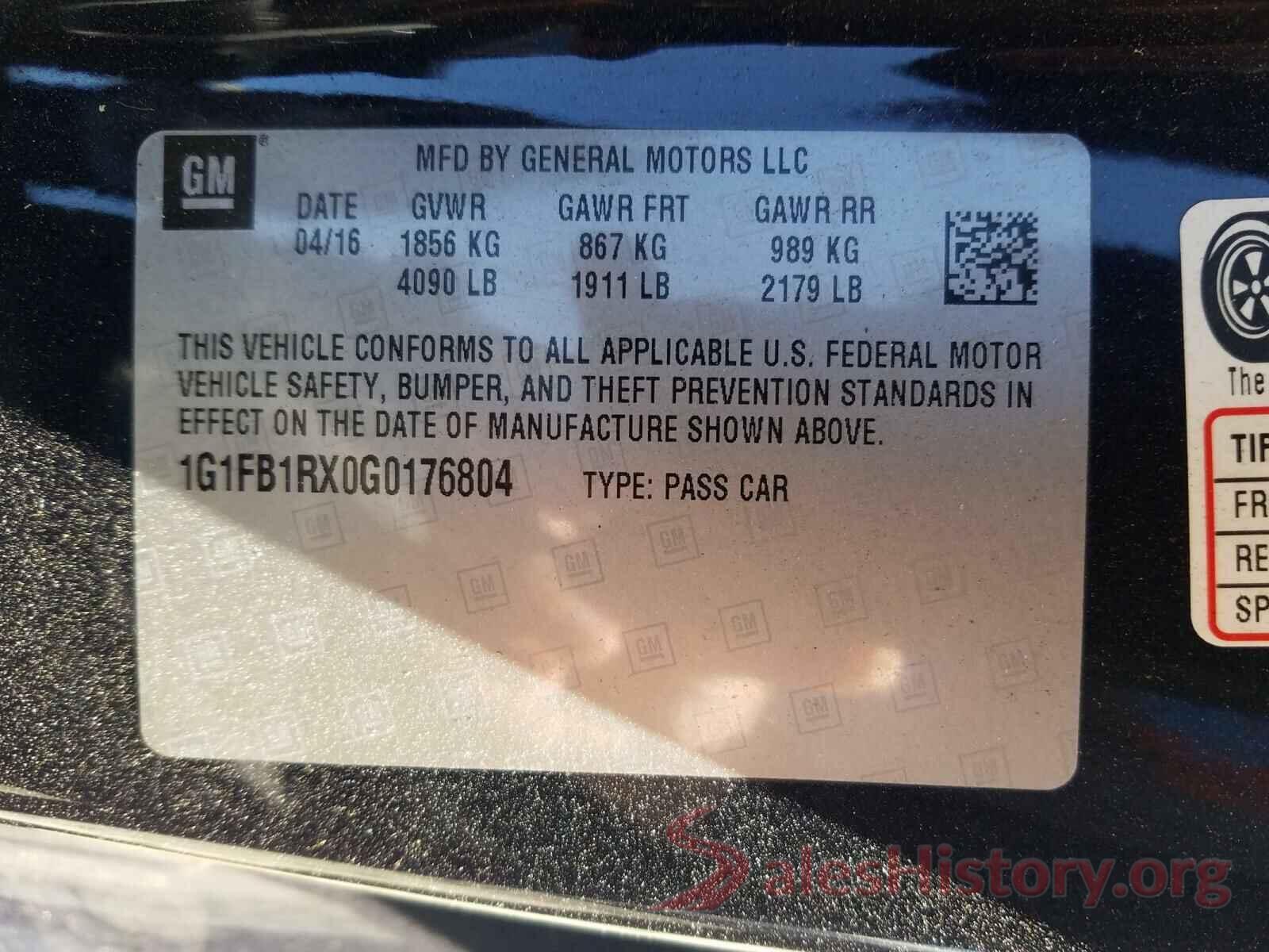 1G1FB1RX0G0176804 2016 CHEVROLET CAMARO