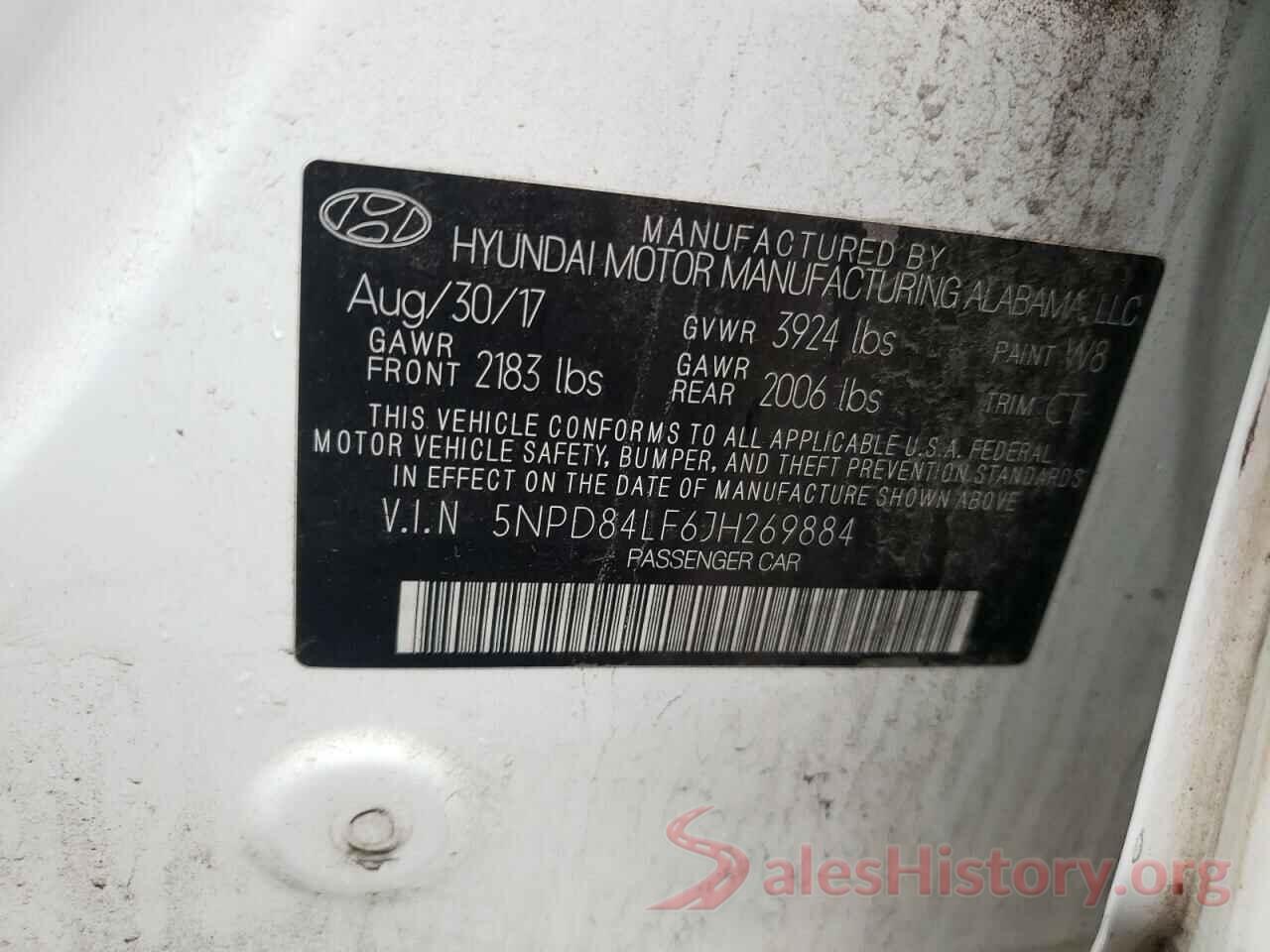 5NPD84LF6JH269884 2018 HYUNDAI ELANTRA